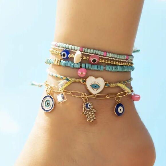 Evil Eye Ankle Bracelet - Picture 5 of 6